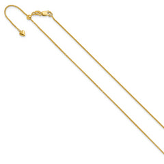 14K Adjustable .95mm D/C Wheat Chain