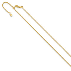 14K Adjustable 1.2mm D/C Wheat Chain