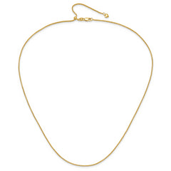 14K Adjustable 1.2mm D/C Wheat Chain