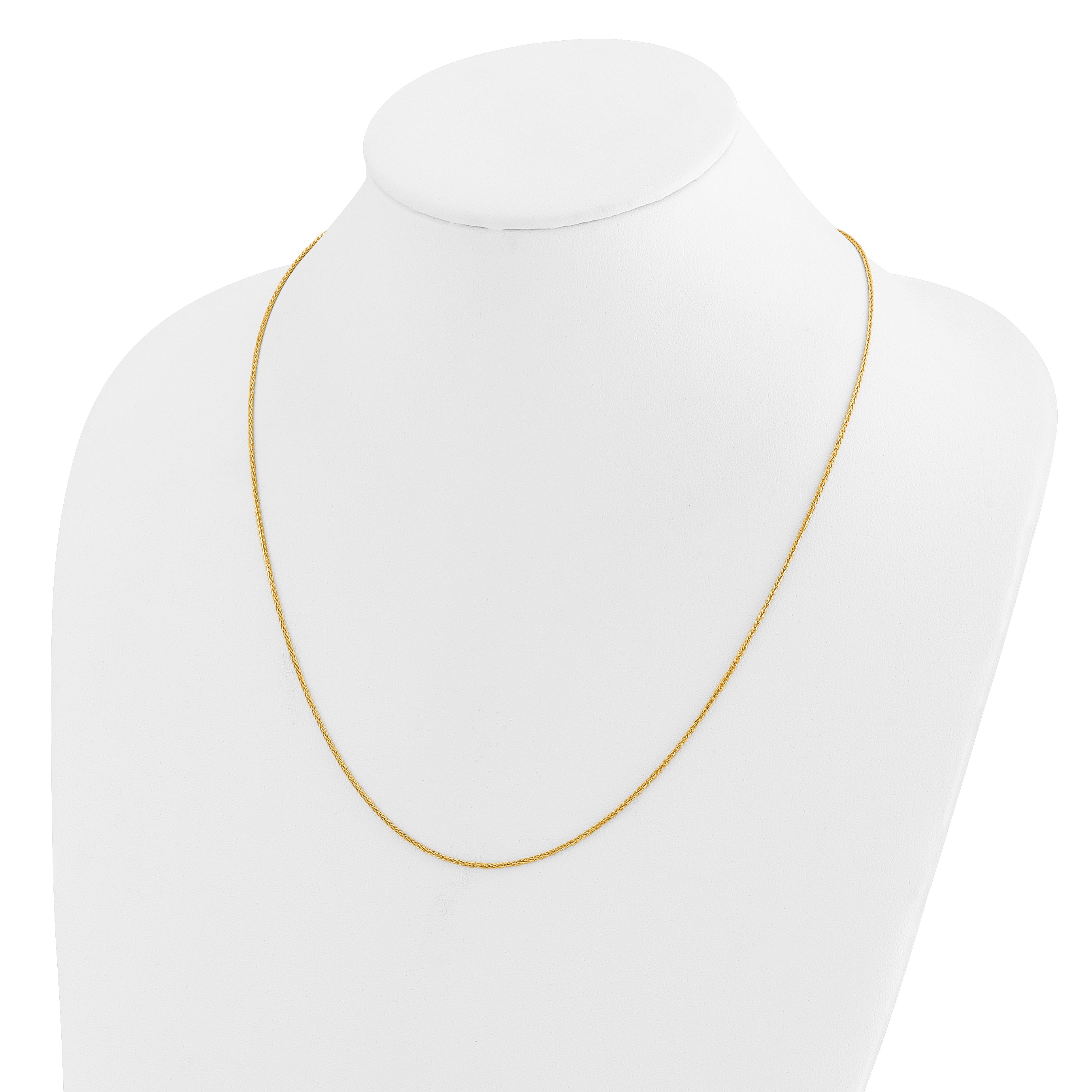 14K Adjustable 1.2mm D/C Wheat Chain