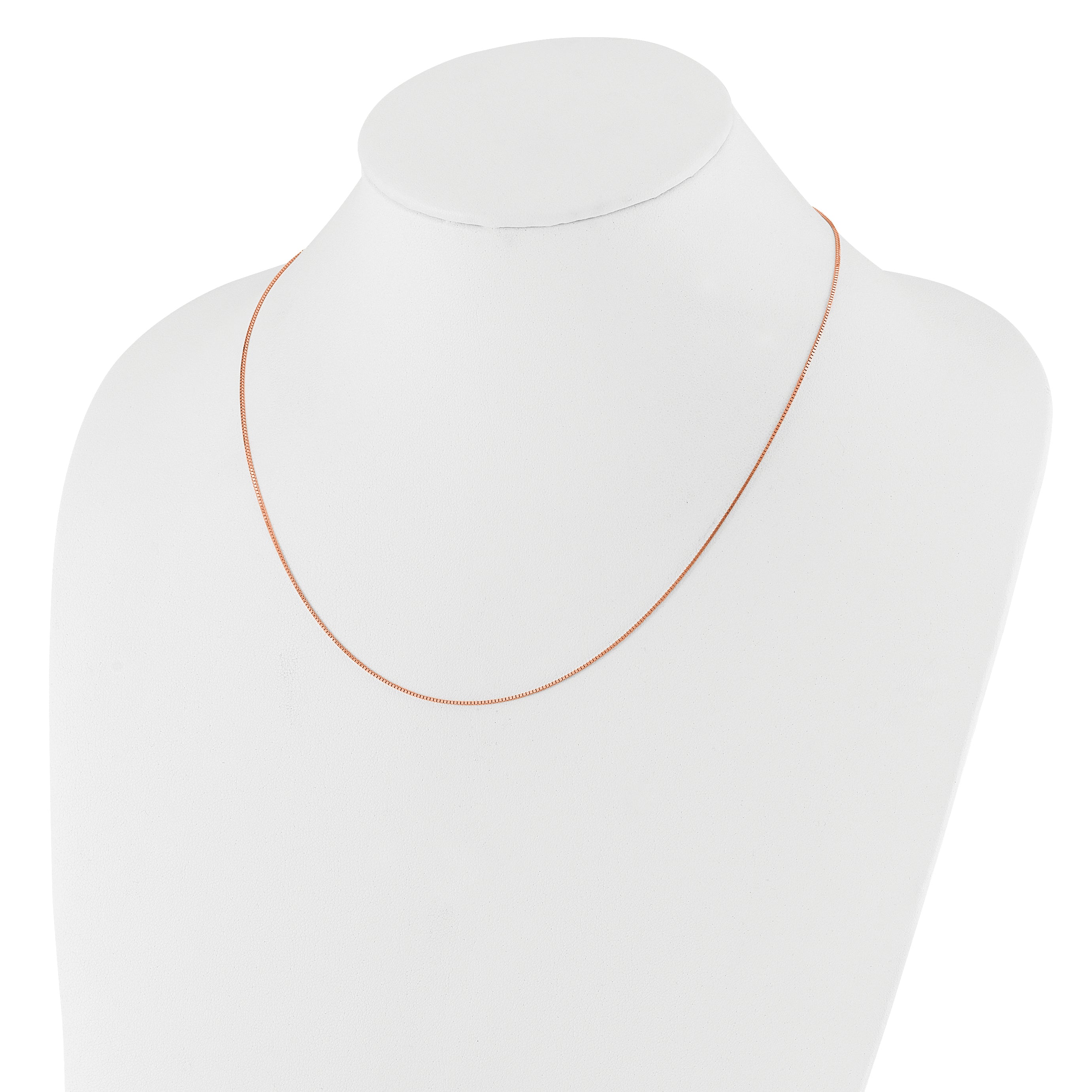 14K Rose Gold Adjustable .8mm Box Chain