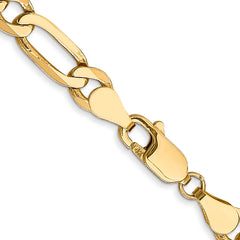 14K 5.25mm Flat Figaro Chain