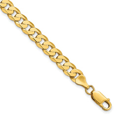 14K 7.25mm Flat Beveled Curb Chain