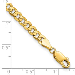 14K 4.5mm Flat Beveled Curb Chain