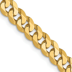 14K 4.5mm Flat Beveled Curb Chain