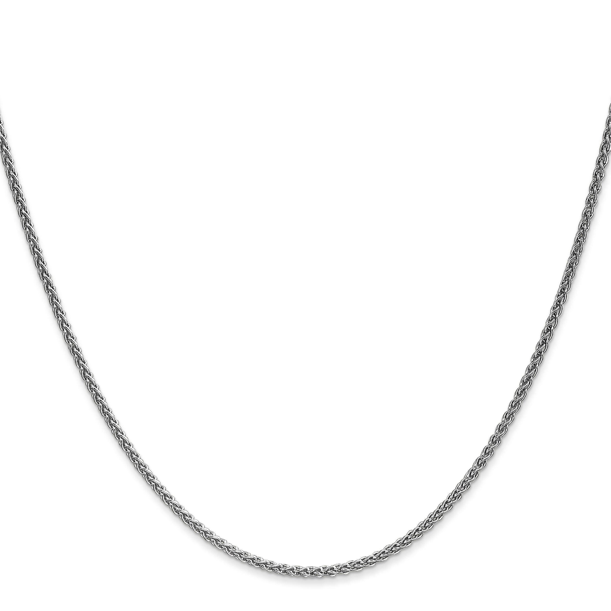 14K White Gold 1.65mm Spiga (Wheat) Chain