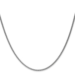 14K White Gold 1.65mm Spiga (Wheat) Chain