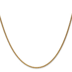 14K 1.65mm Spiga (Wheat) Chain