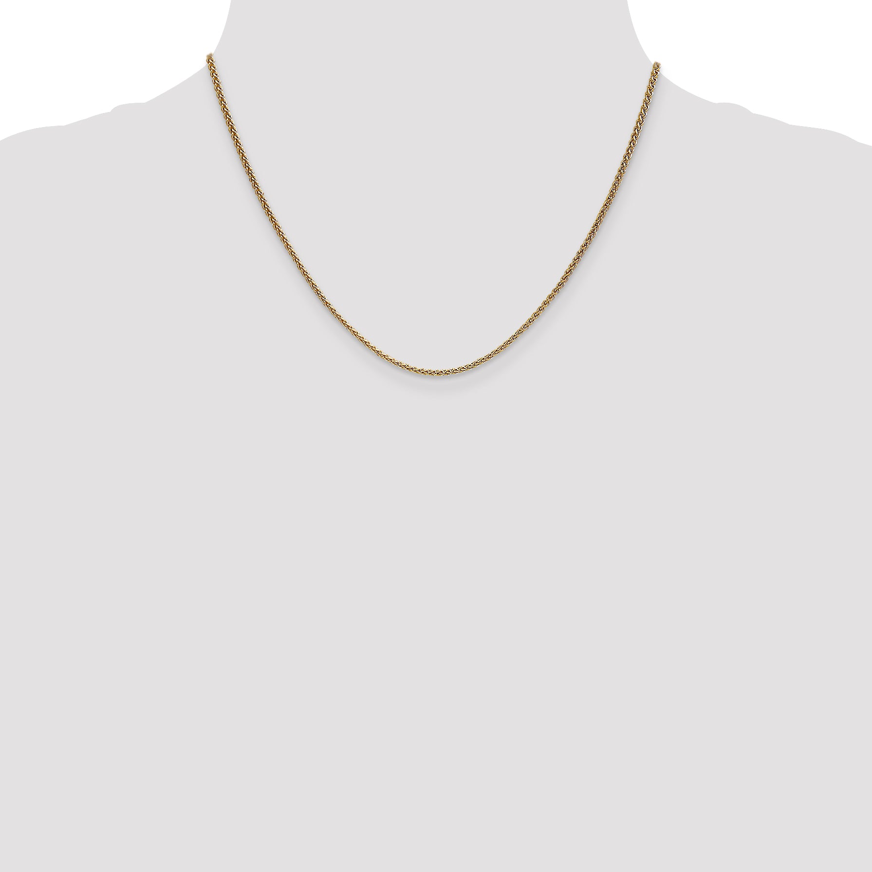 14K 1.65mm Spiga (Wheat) Chain