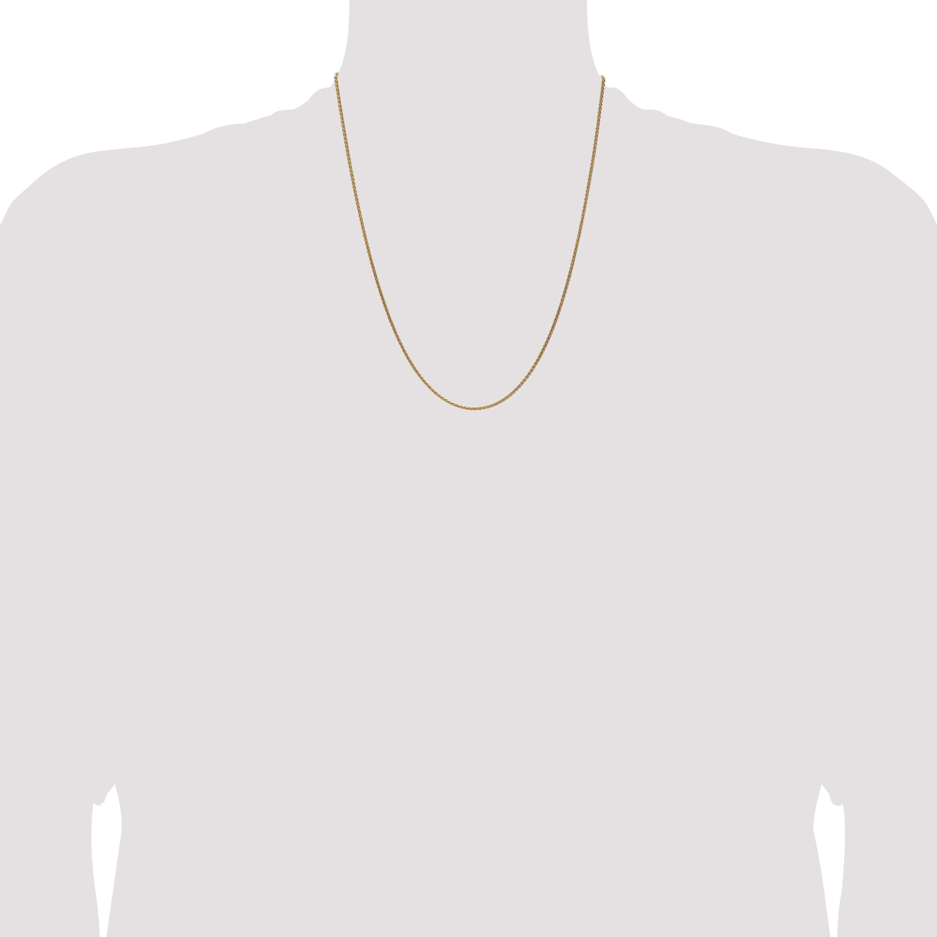 14K 1.65mm Spiga (Wheat) Chain