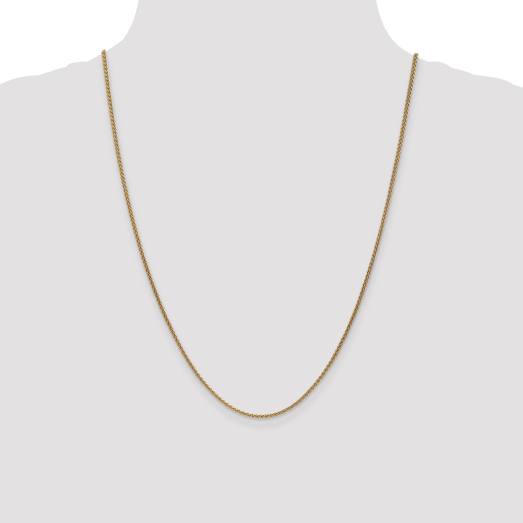 14K 1.65mm Spiga (Wheat) Chain