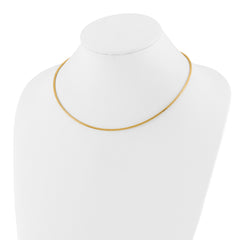 14K 2mm Round Omega Necklace