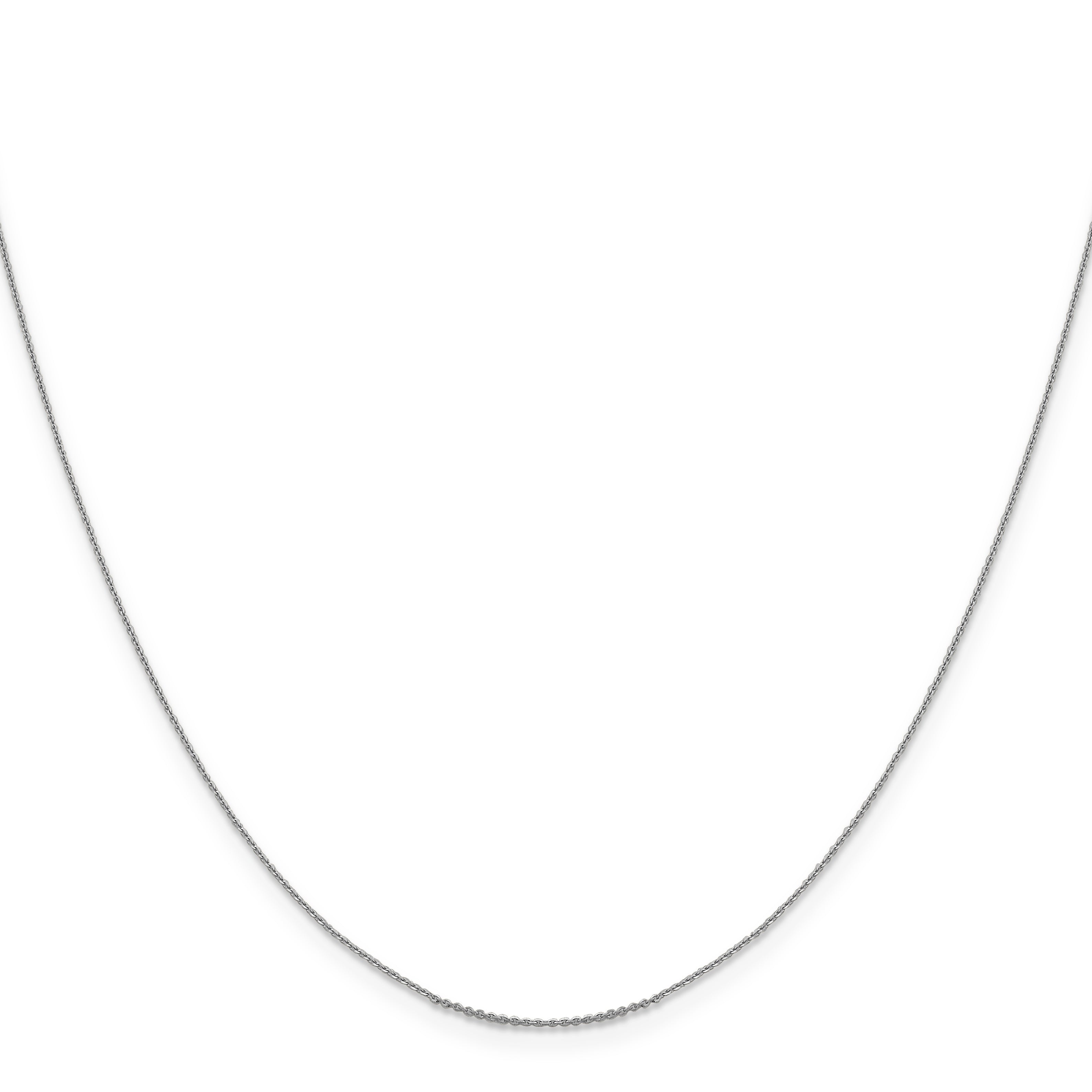 14K White Gold .85 mm D/C Cable Chain