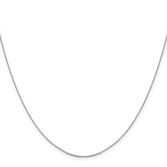 14K White Gold .85 mm D/C Cable Chain