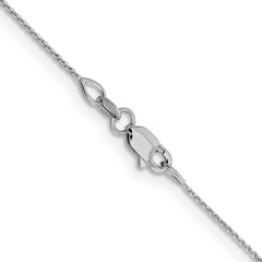 14K White Gold .85 mm D/C Cable Chain