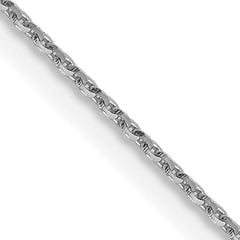 14K White Gold .85 mm D/C Cable Chain