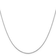 14K White Gold 1.0 mm D/C Cable Chain