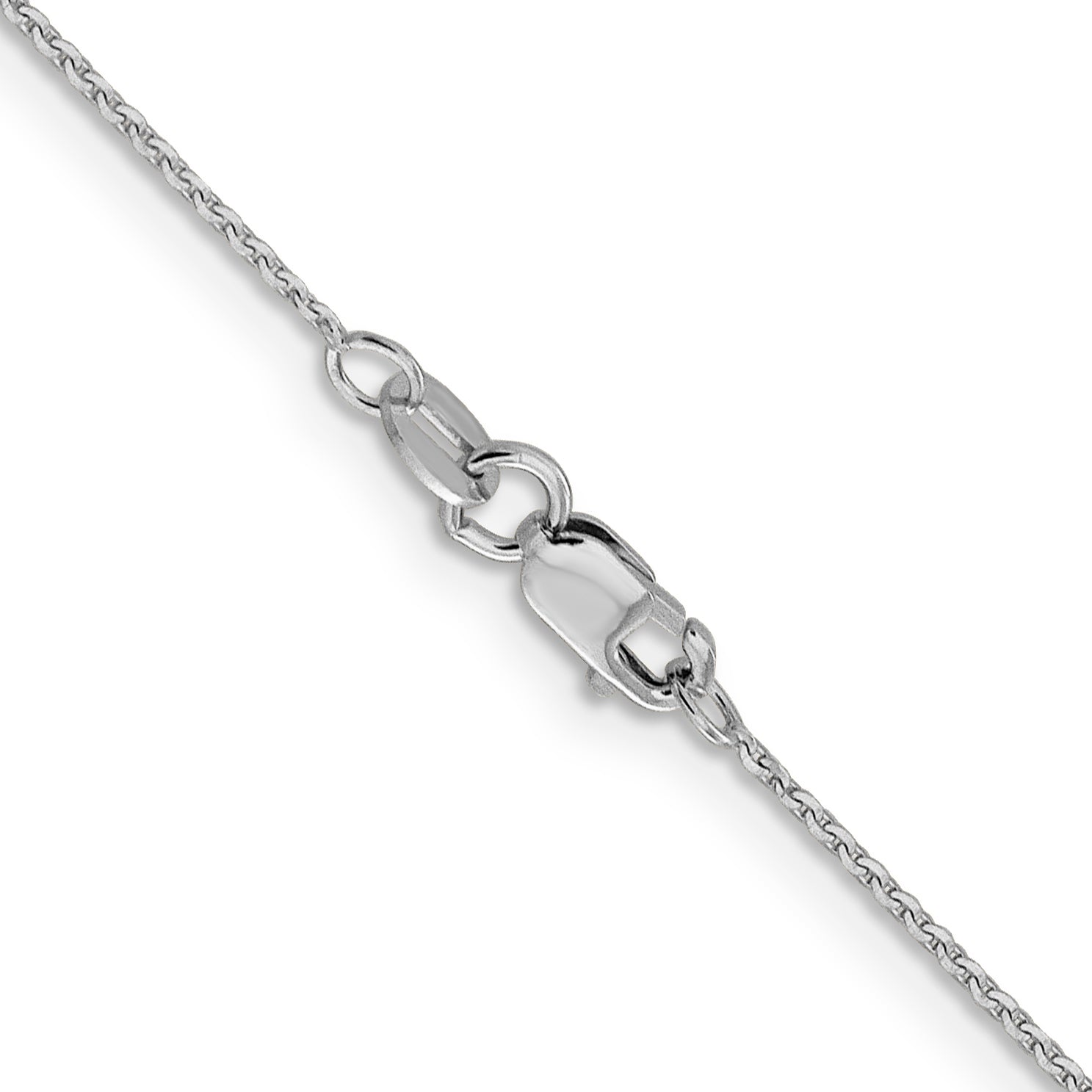 14K White Gold 1.0 mm D/C Cable Chain