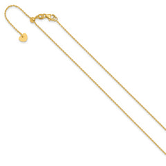 14K Adjustable 1.15mm D/C Rolo Chain