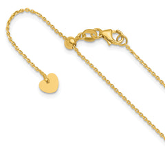 14K Adjustable 1.15mm D/C Rolo Chain