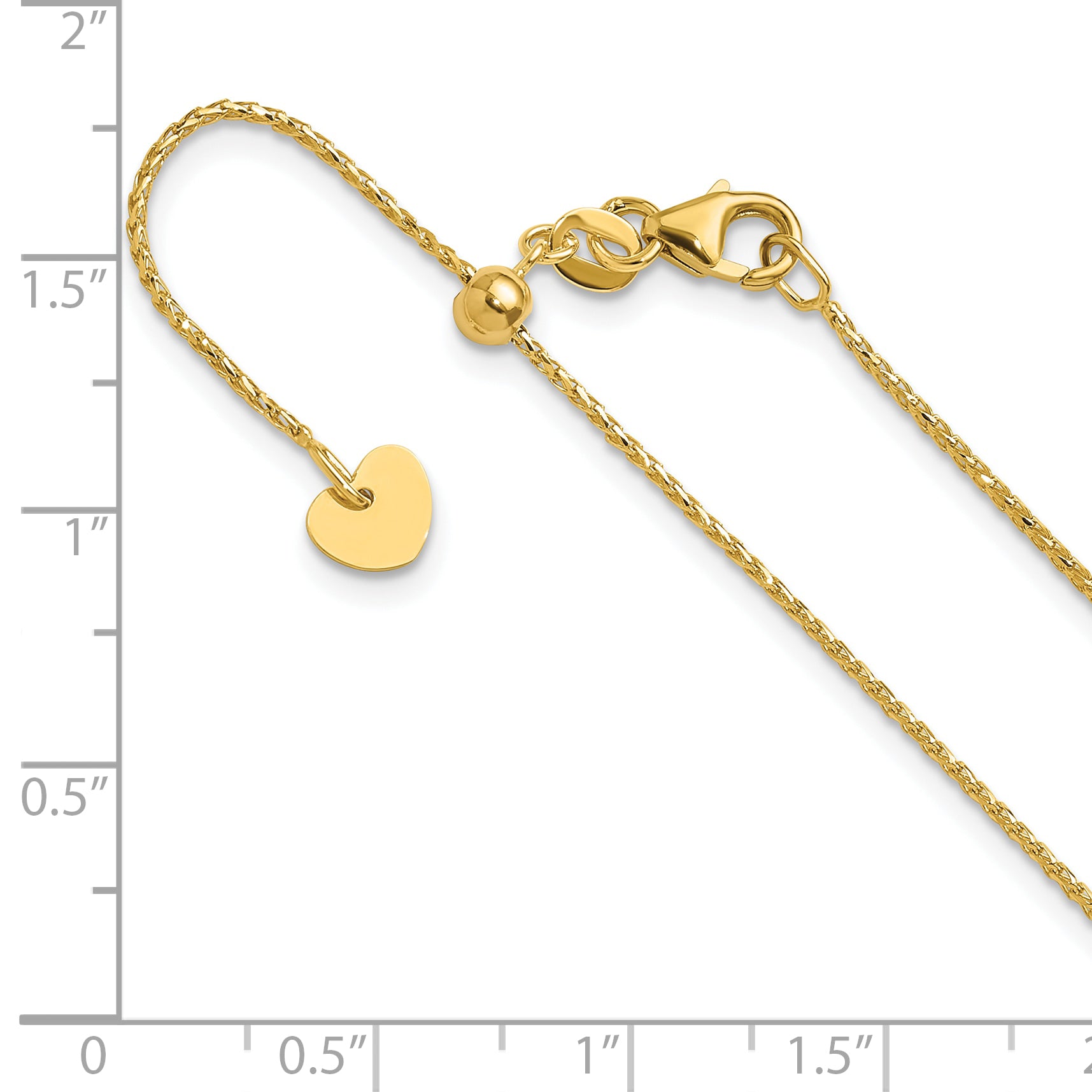 14K Adjustable 1mm D/C Open Franco Chain