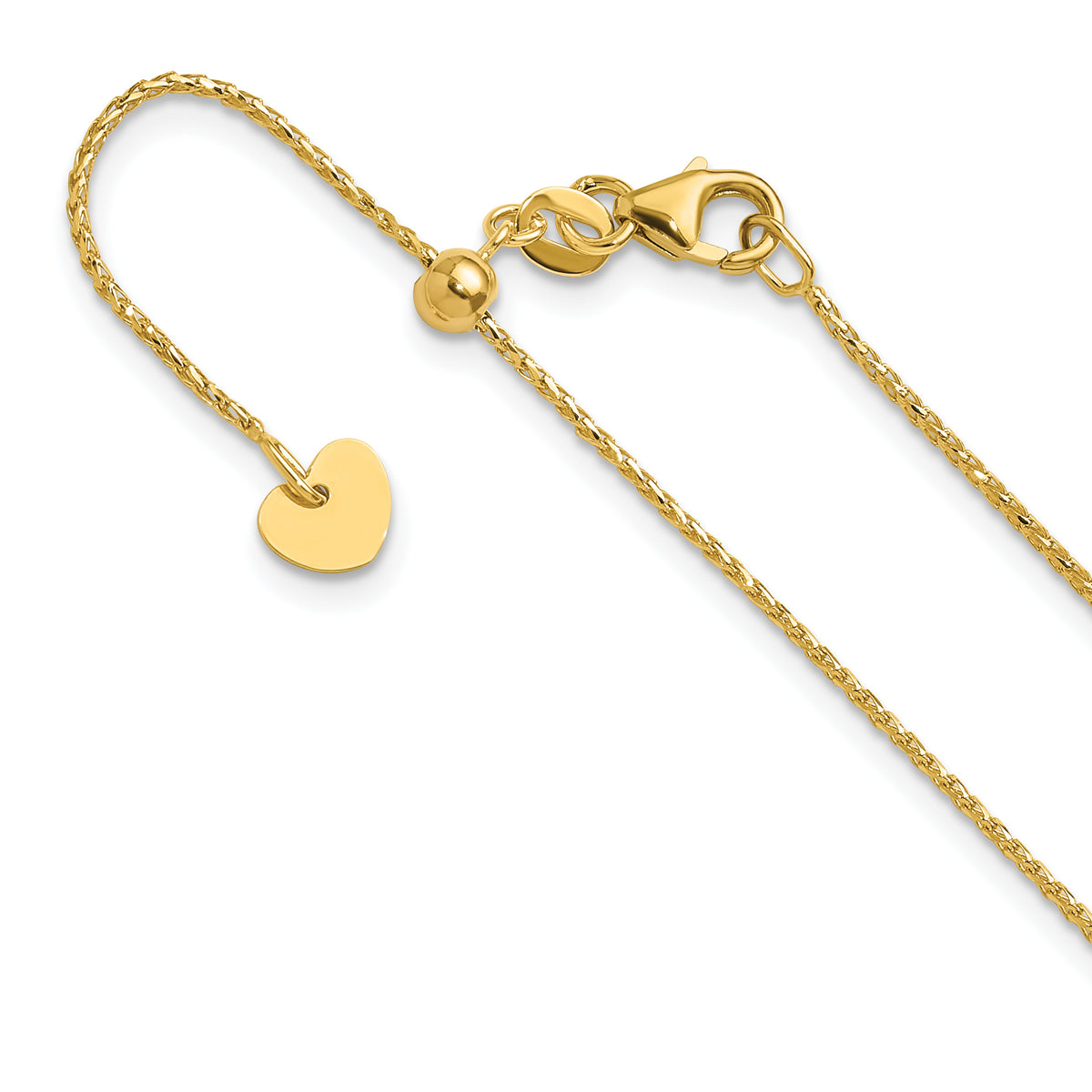 14K Adjustable 1mm D/C Open Franco Chain