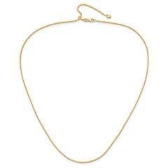 14K Adjustable 1.3mm D/C Wheat Chain