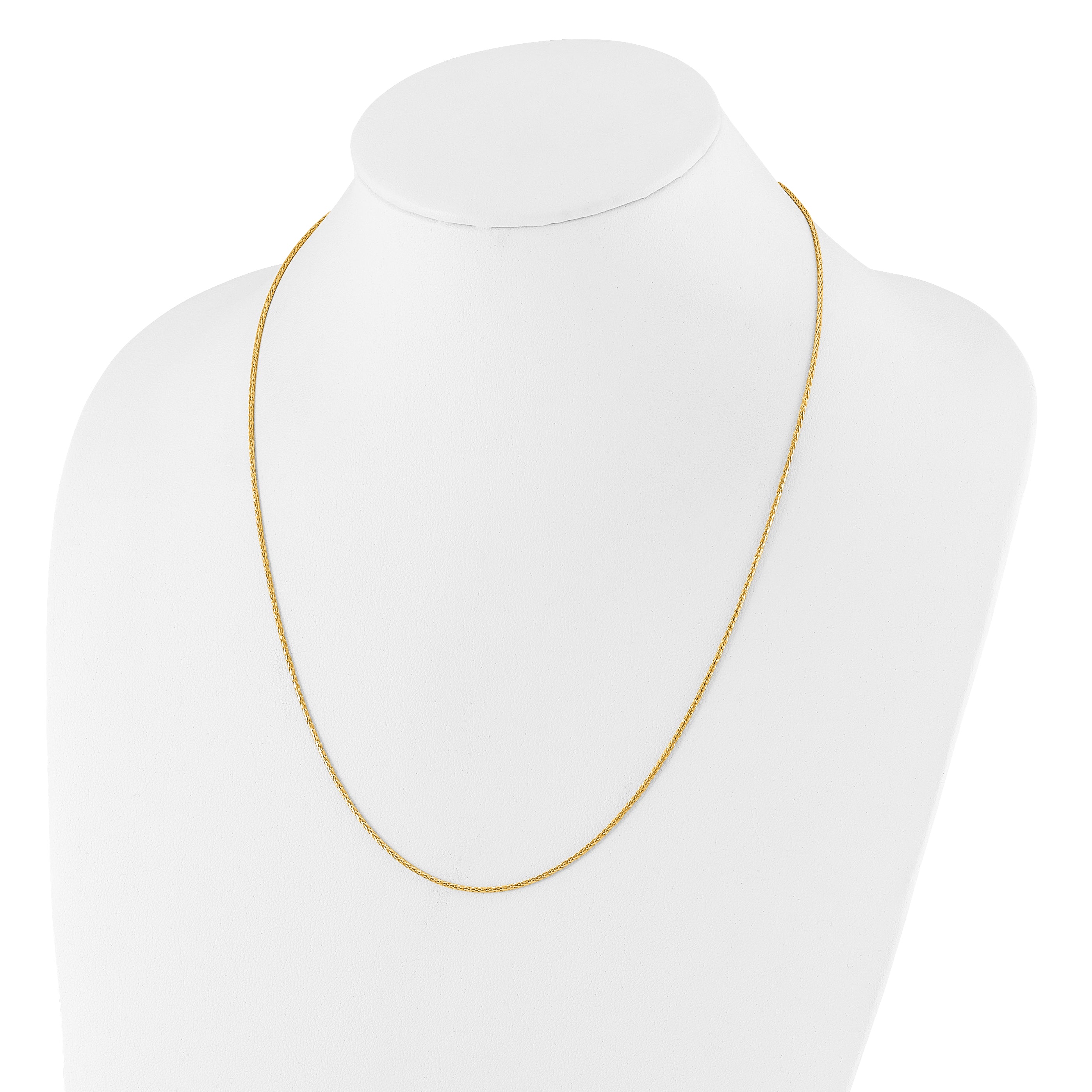 14K Adjustable 1.3mm D/C Wheat Chain