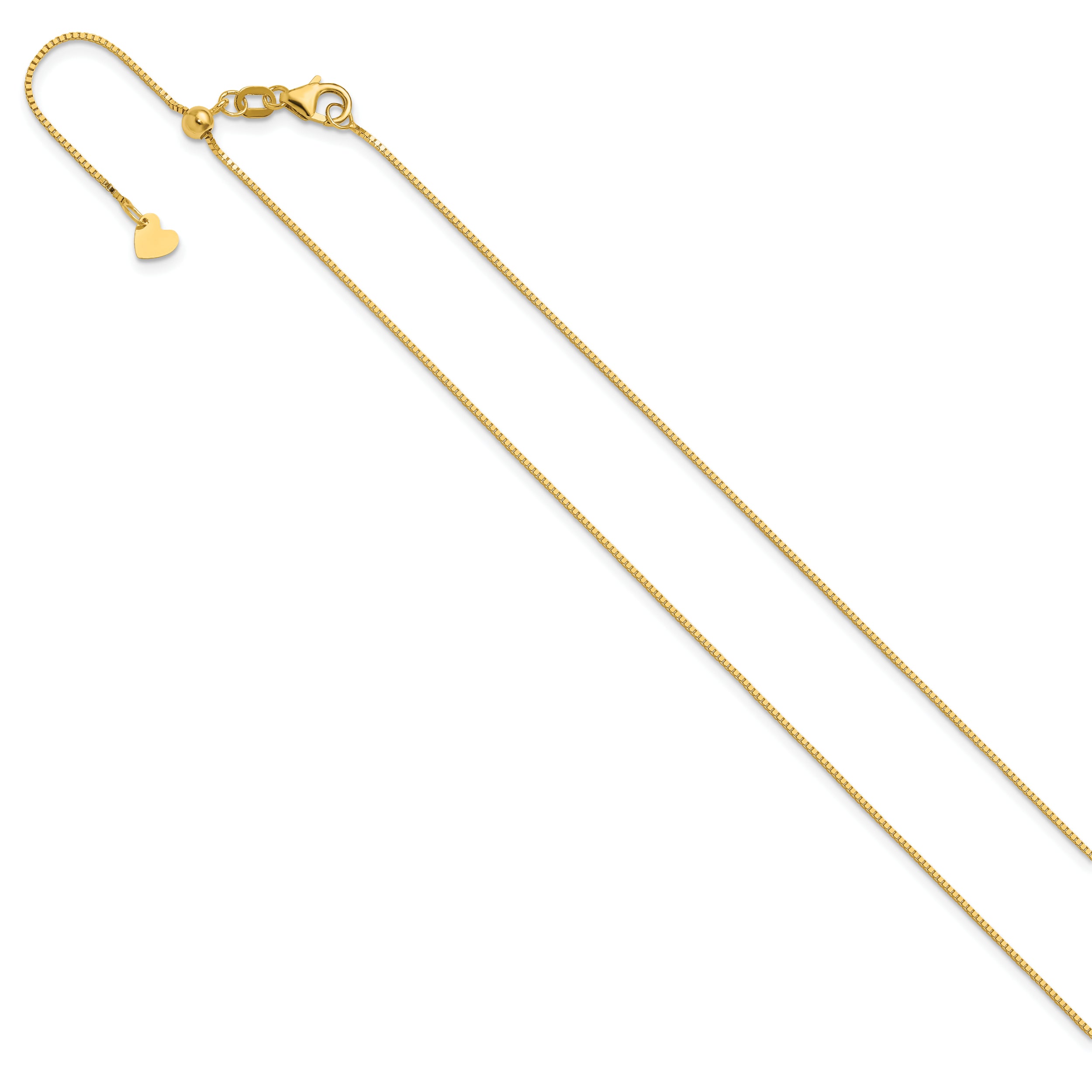 14K Adjustable .7mm Baby Box Chain