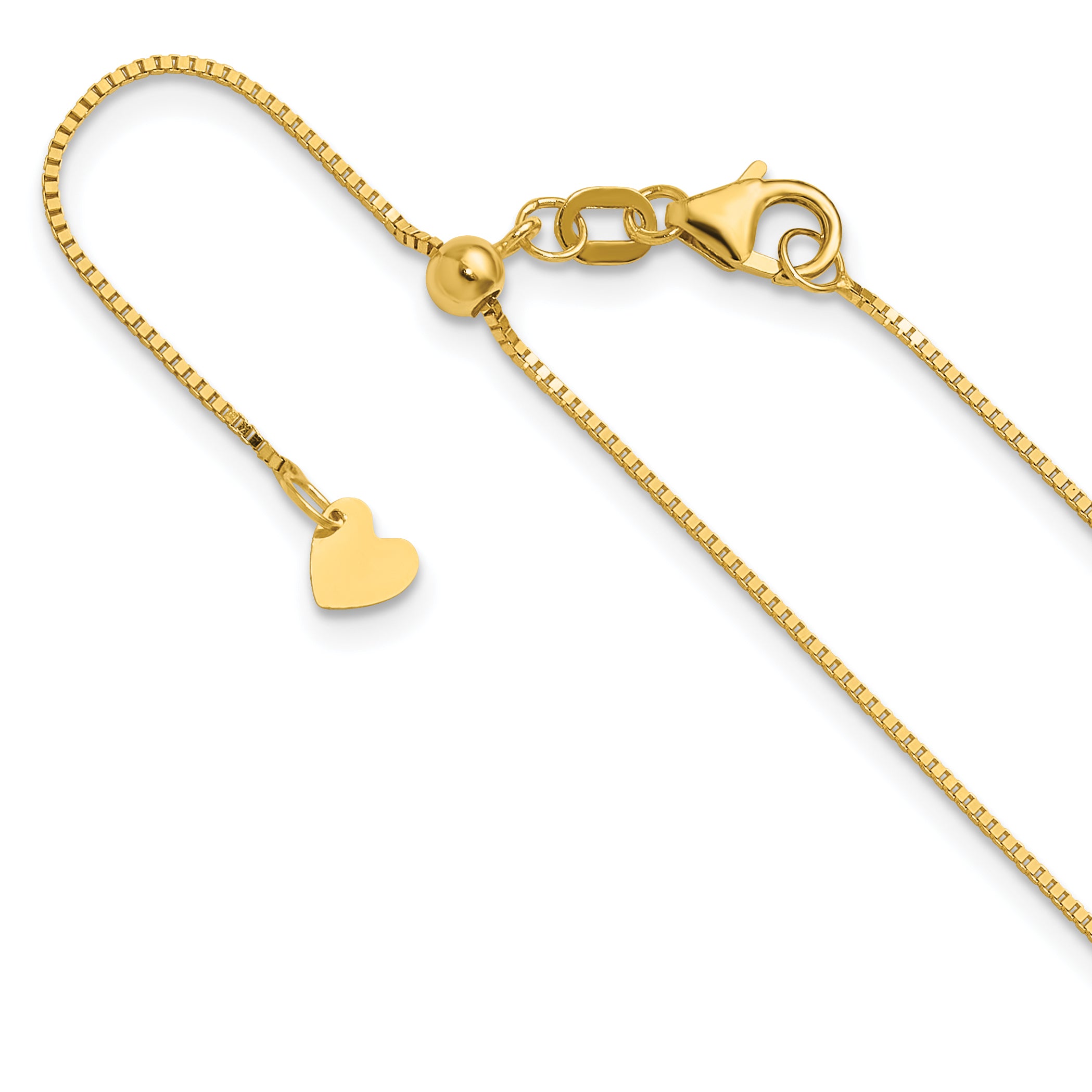 14K Adjustable .7mm Baby Box Chain