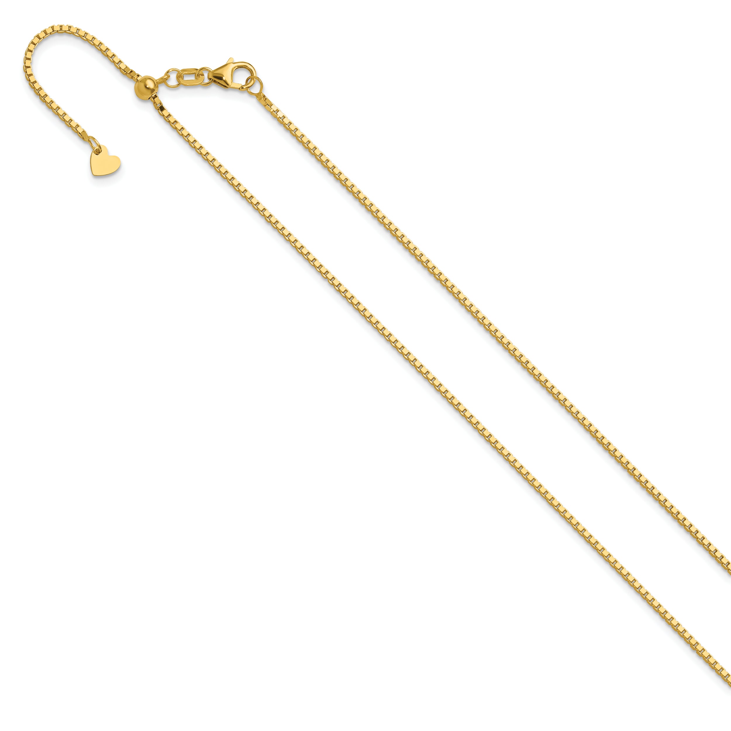 14K Adjustable 1.2mm Box Chain