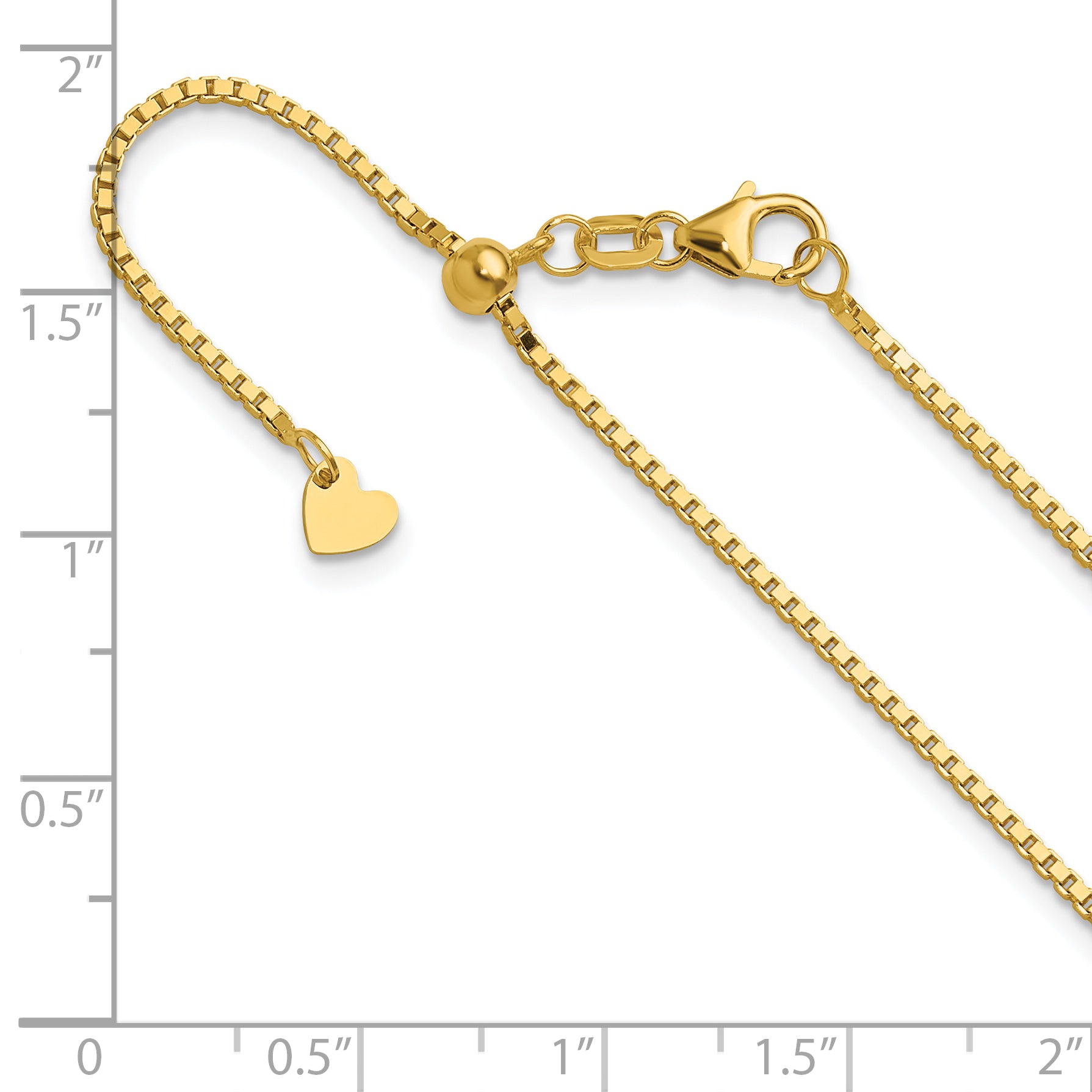 14K Adjustable 1.2mm Box Chain