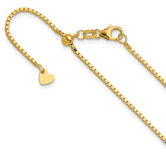 14K Adjustable 1.2mm Box Chain