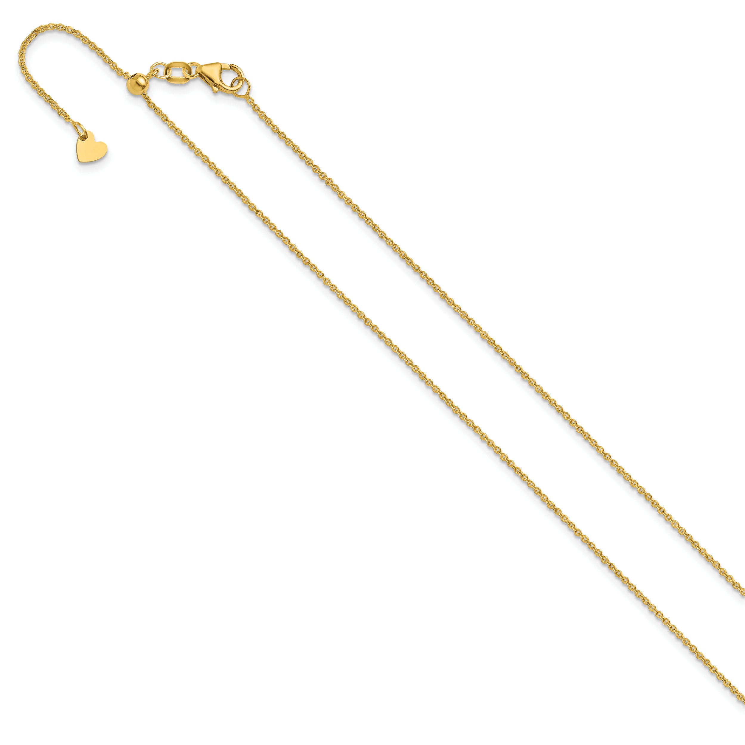 14K Adjustable 1.25mm Flat Cable Chain