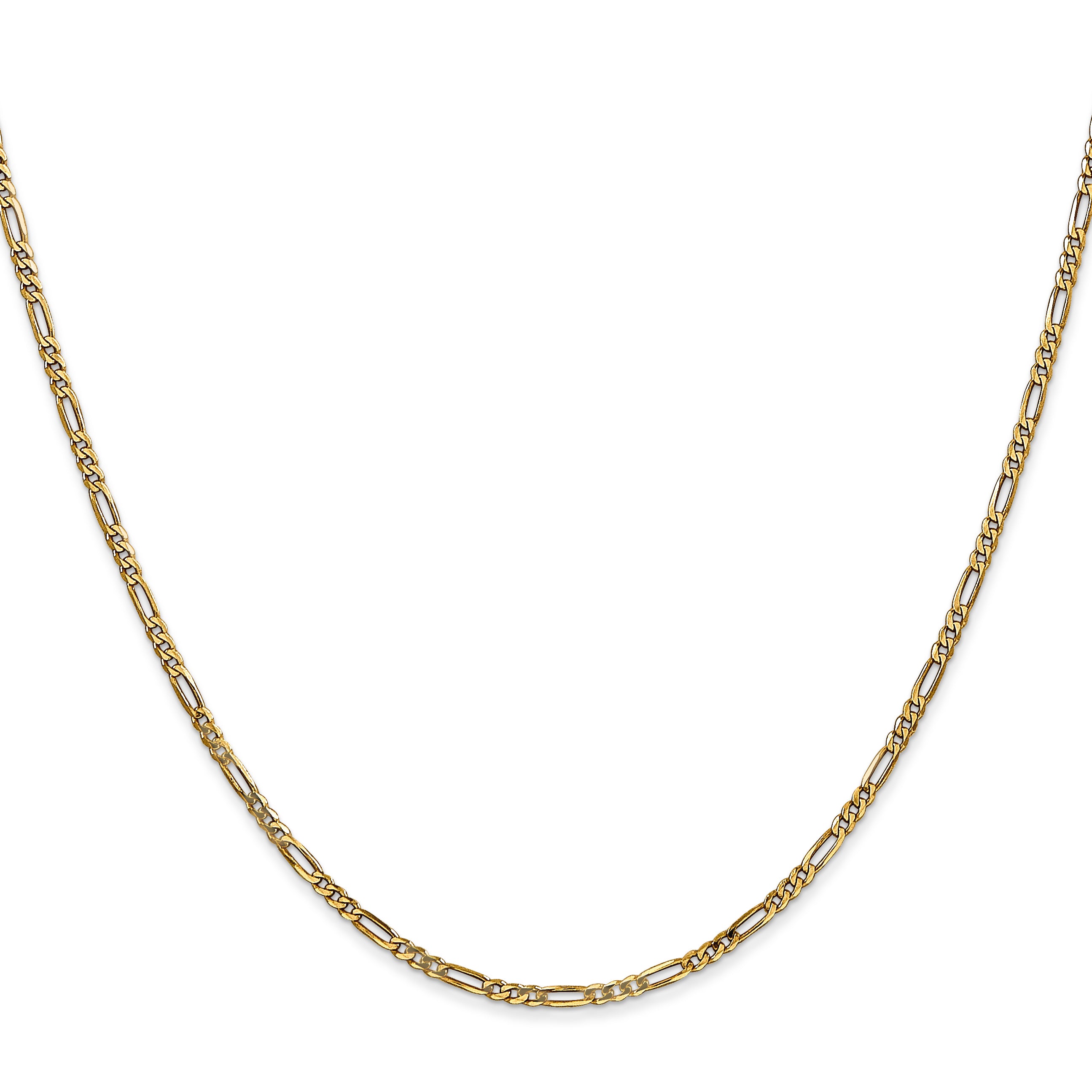 14K 1.8mm Flat Figaro Chain