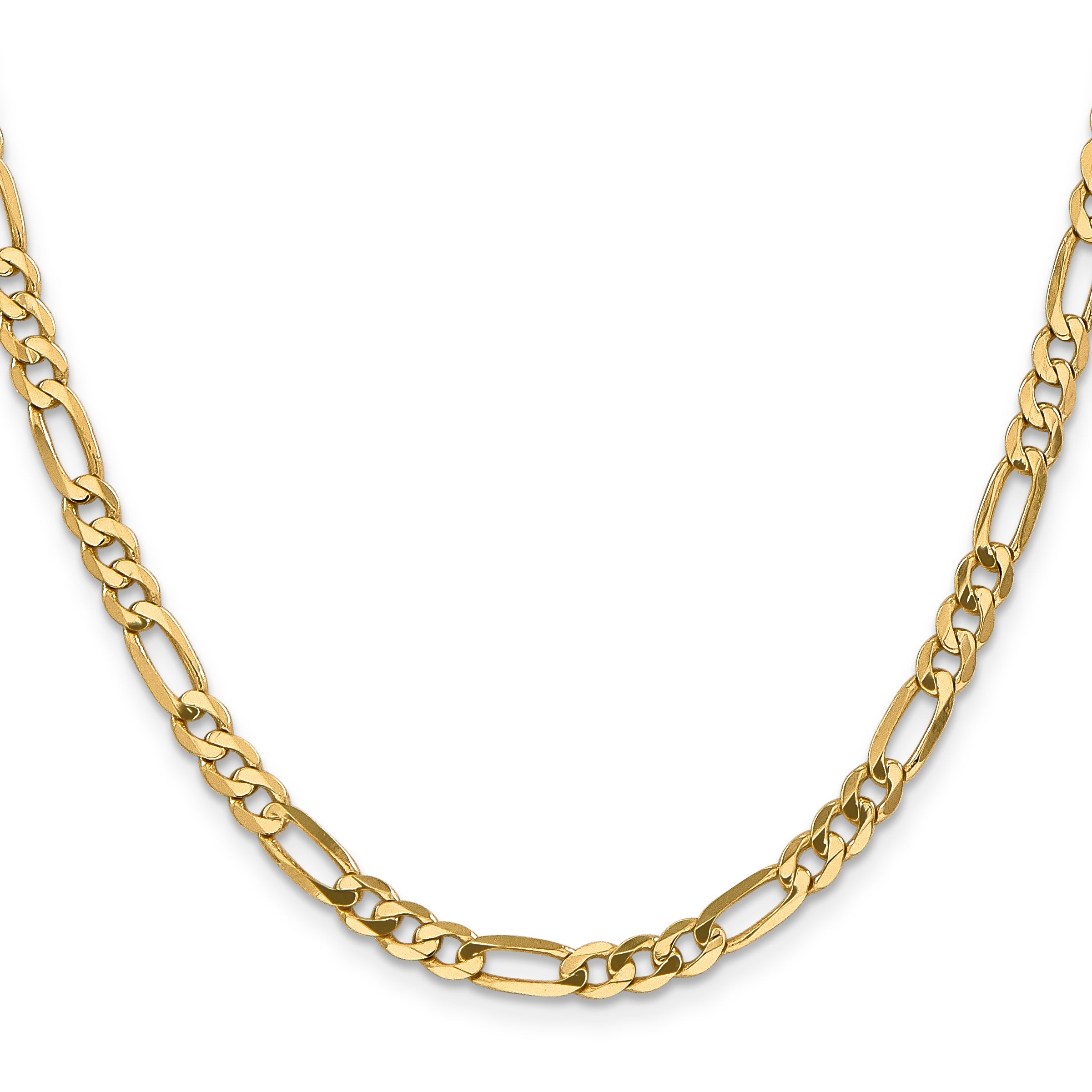 14K 4.75mm Flat Figaro Chain