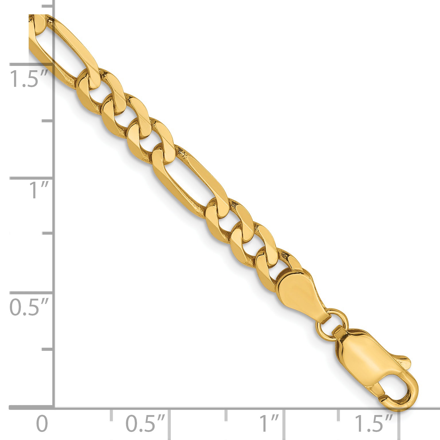 14K 4.75mm Flat Figaro Chain