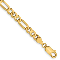 14K 4.75mm Flat Figaro Chain