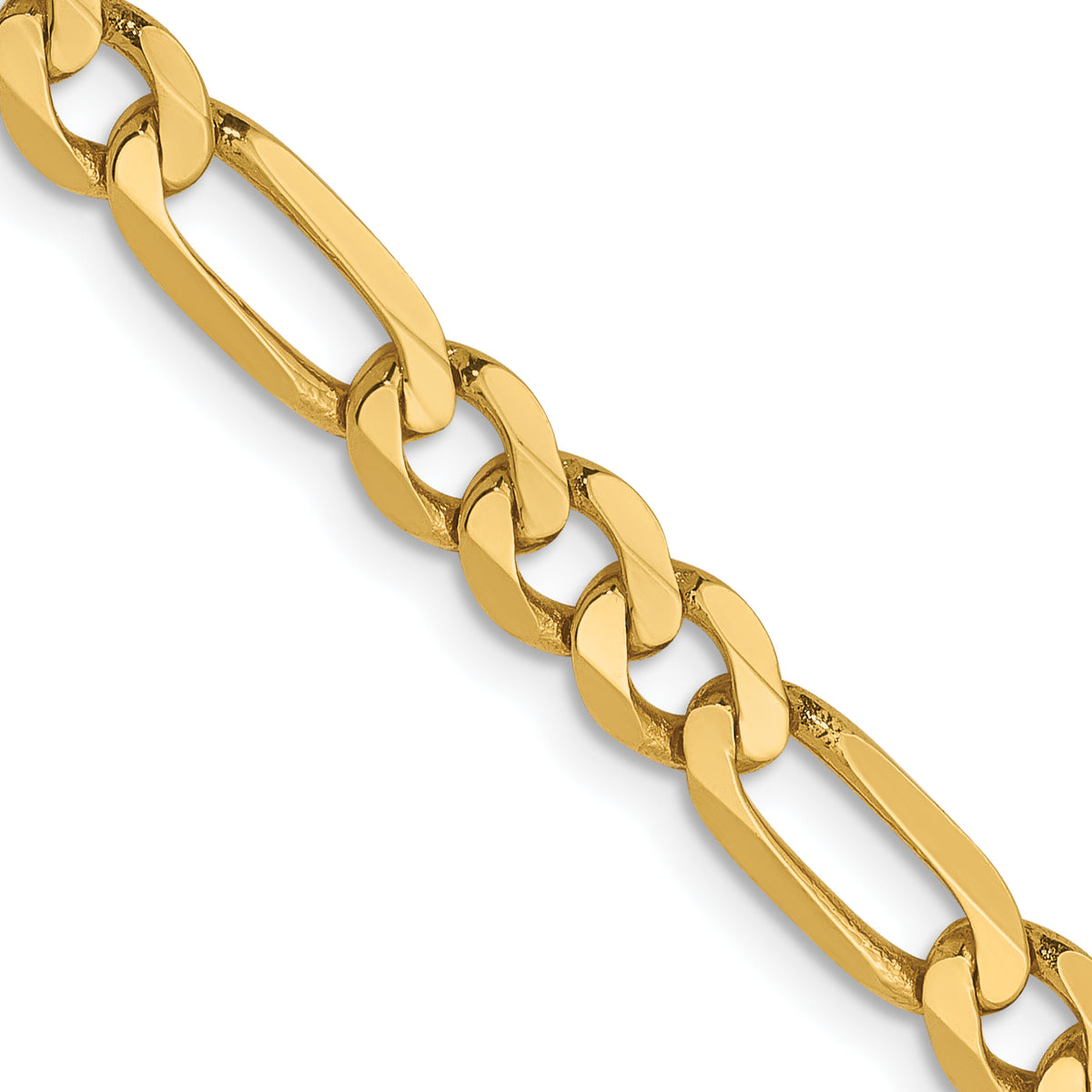 14K 4.75mm Flat Figaro Chain