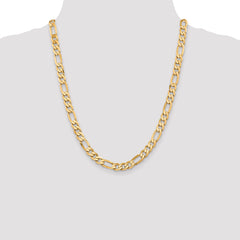 14K 7.5mm Flat Figaro Chain