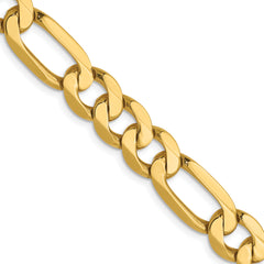 14K 7.5mm Flat Figaro Chain