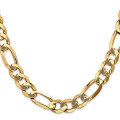 14K 10mm Flat Figaro Chain