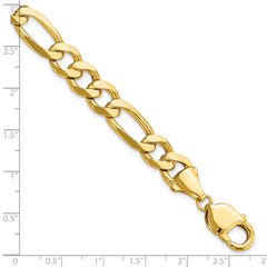 14K 10mm Flat Figaro Chain