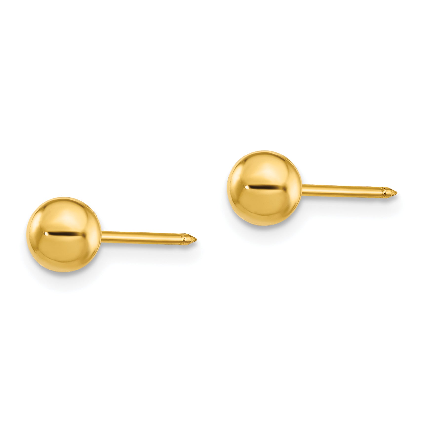 Inverness 24k Plated 5mm Ball Post Earrings