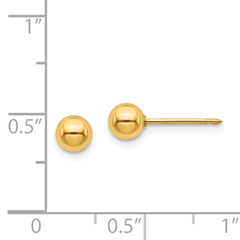 Inverness 24k Plated 5mm Ball Post Earrings