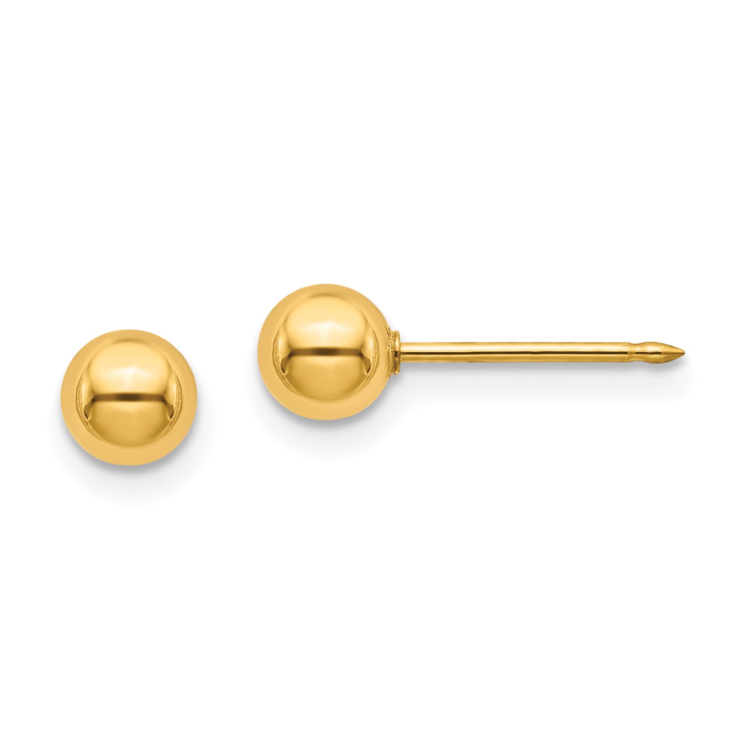 Inverness 24k Plated 5mm Ball Post Earrings