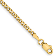 14K 2.2mm Flat Beveled Curb Chain