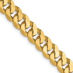 14K 6.1mm Flat Beveled Curb Chain