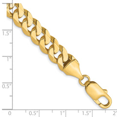 14K 8.75mm Flat Beveled Curb Chain