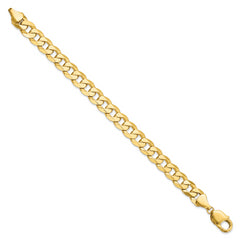 14K 9.5mm Flat Beveled Curb Chain